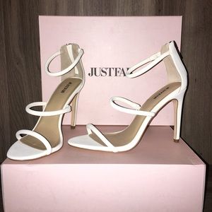 3 strap 4” heels featuring a back zip closure